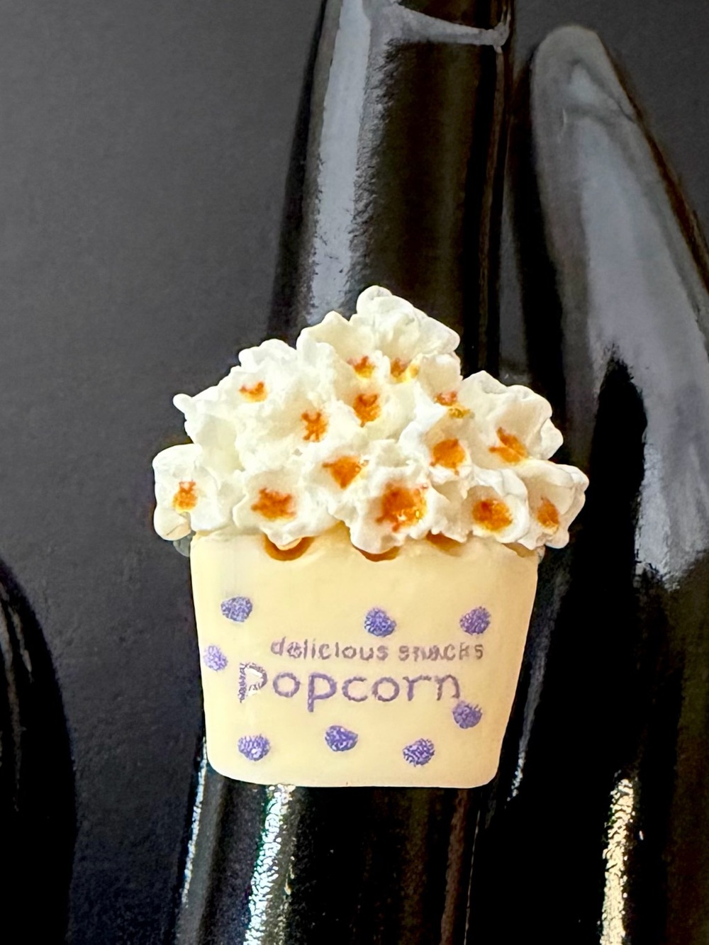 Miniature Popcorn Statement Ring 🍿